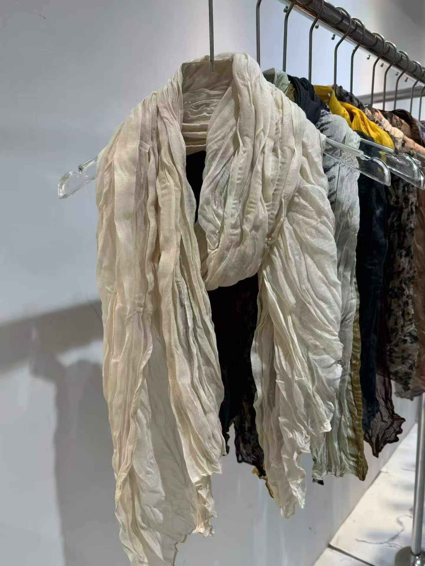 Off-White Crinkle Scarf