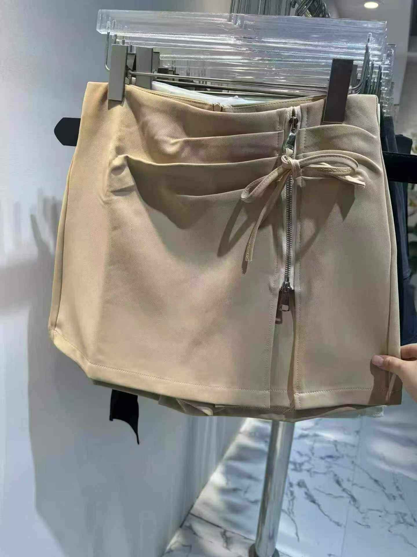 Zip Pocket A-Line Skirt