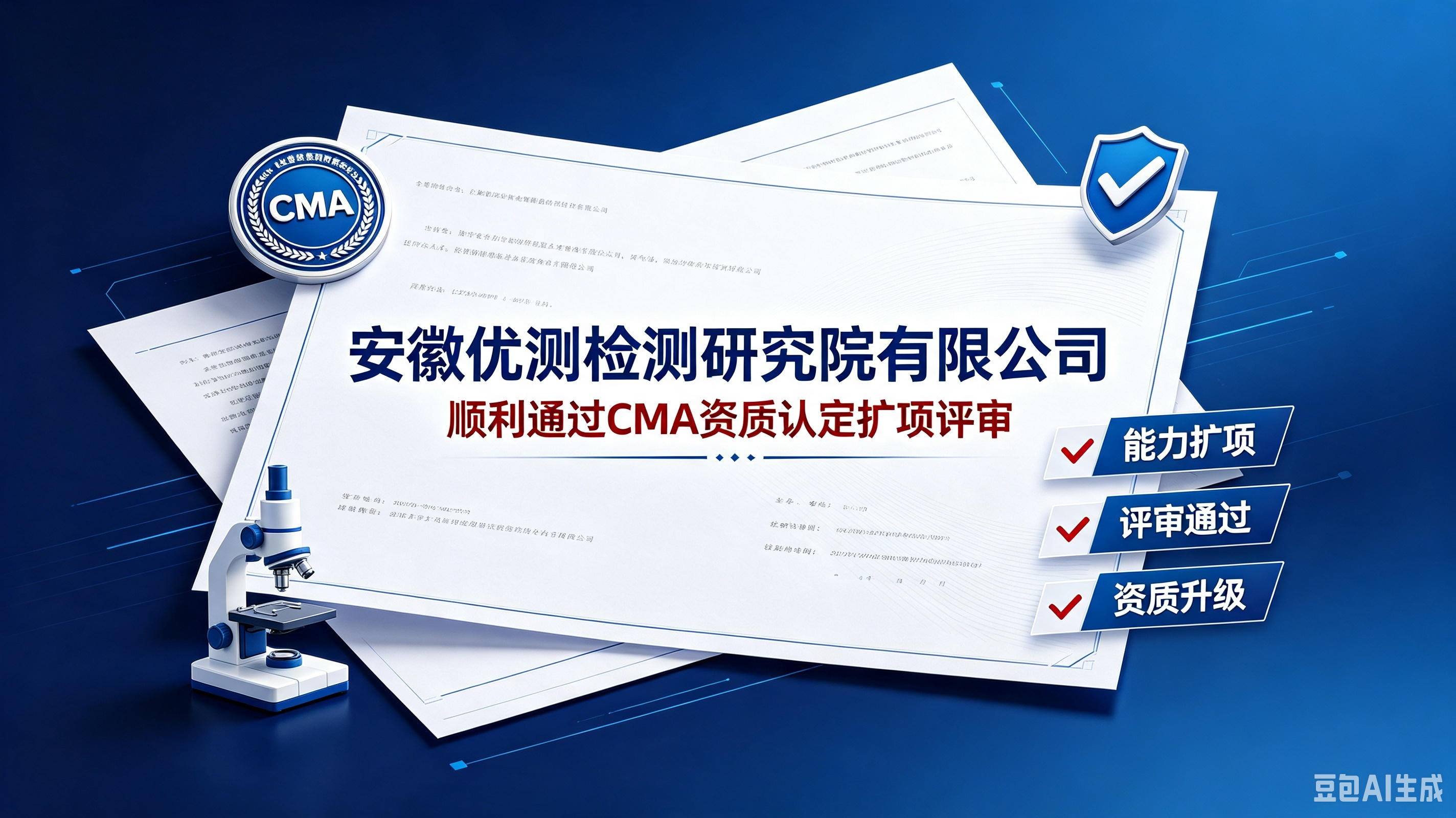 优测检测研究院顺利通过CMA资质认定扩项评审