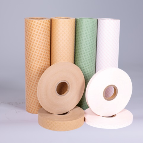 Diamond-patterned adhesive insulating paper