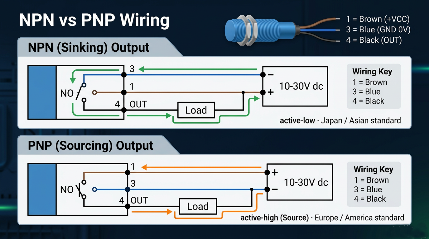 NPN vs PNP Sensor: How to Identify the Output Type