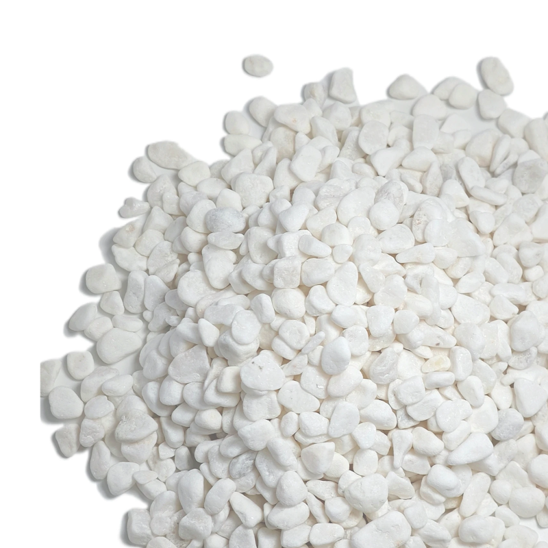 White Pebbles | Natural Polished White Landscape Pebbles for Garden & Home Decor