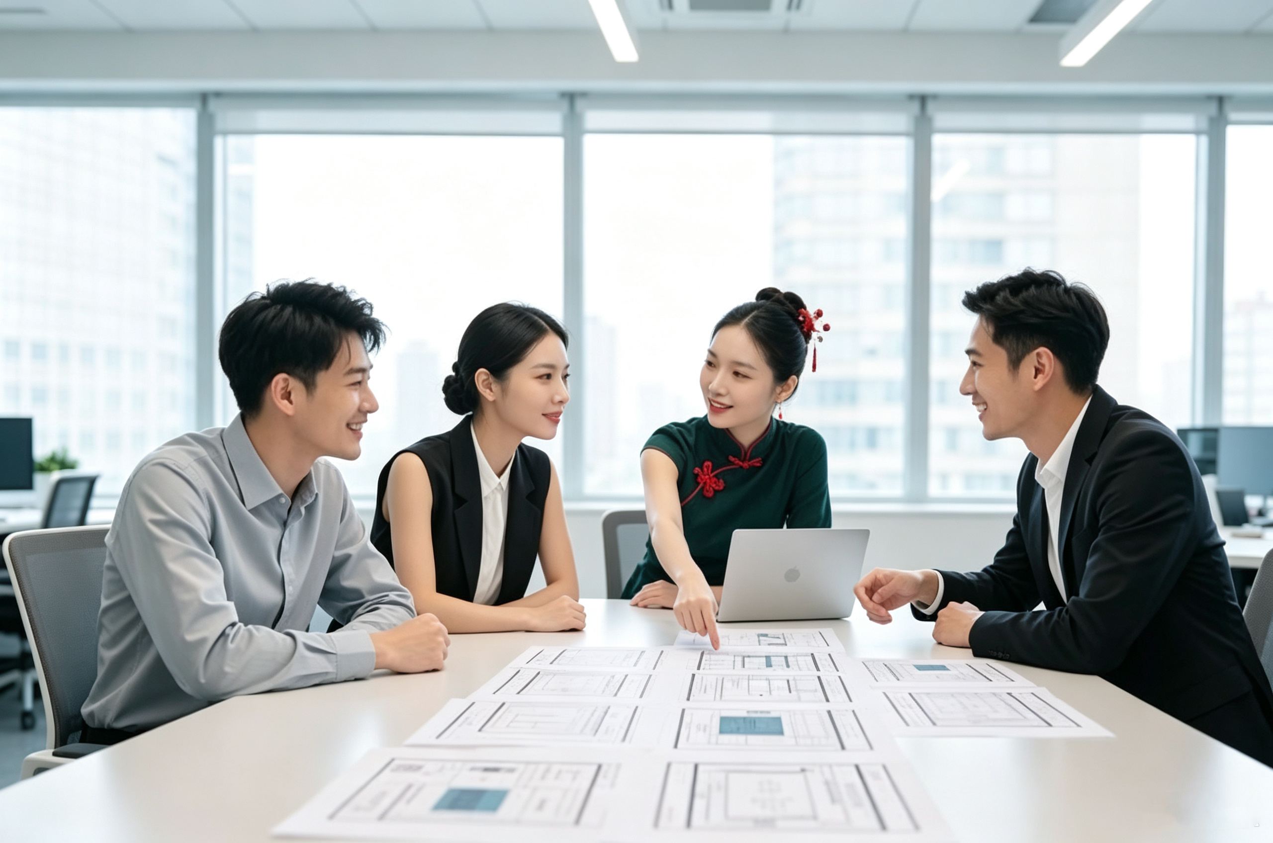 Chinese warehouse staff organizing products for shipment