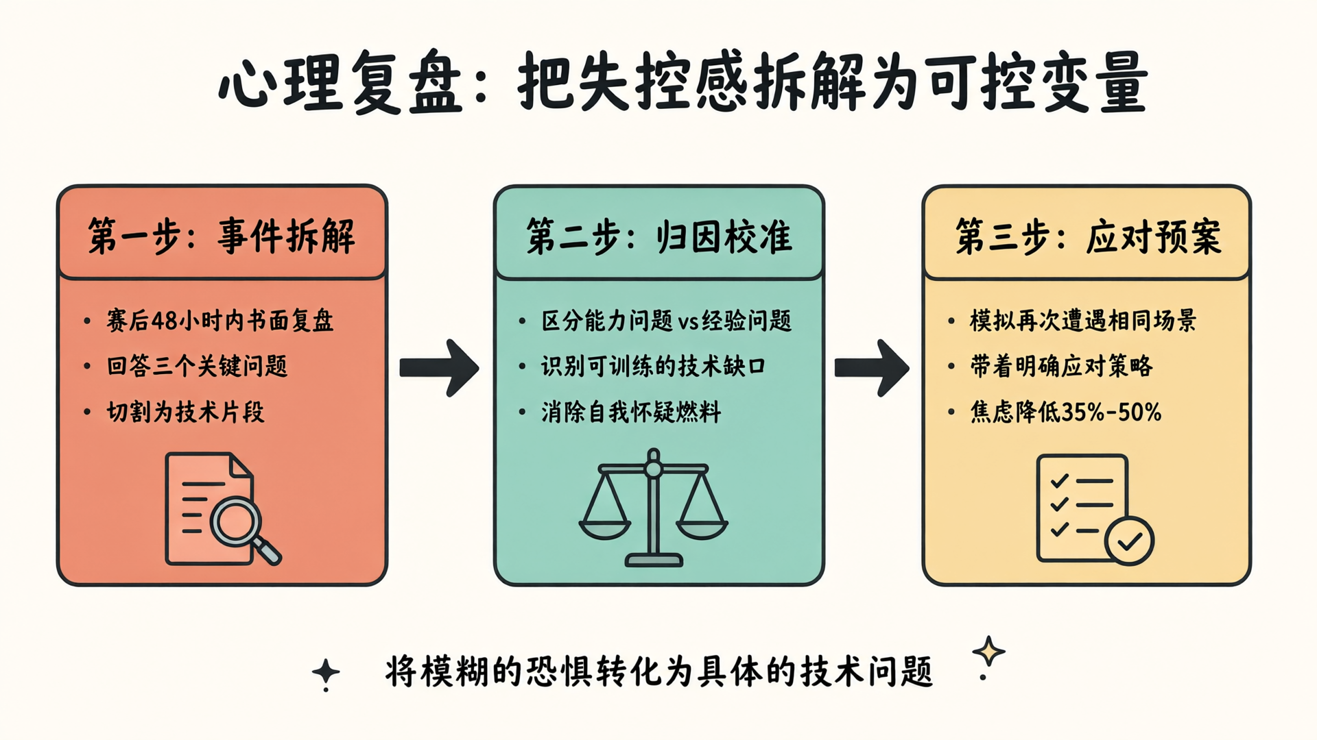 心理复盘三步法