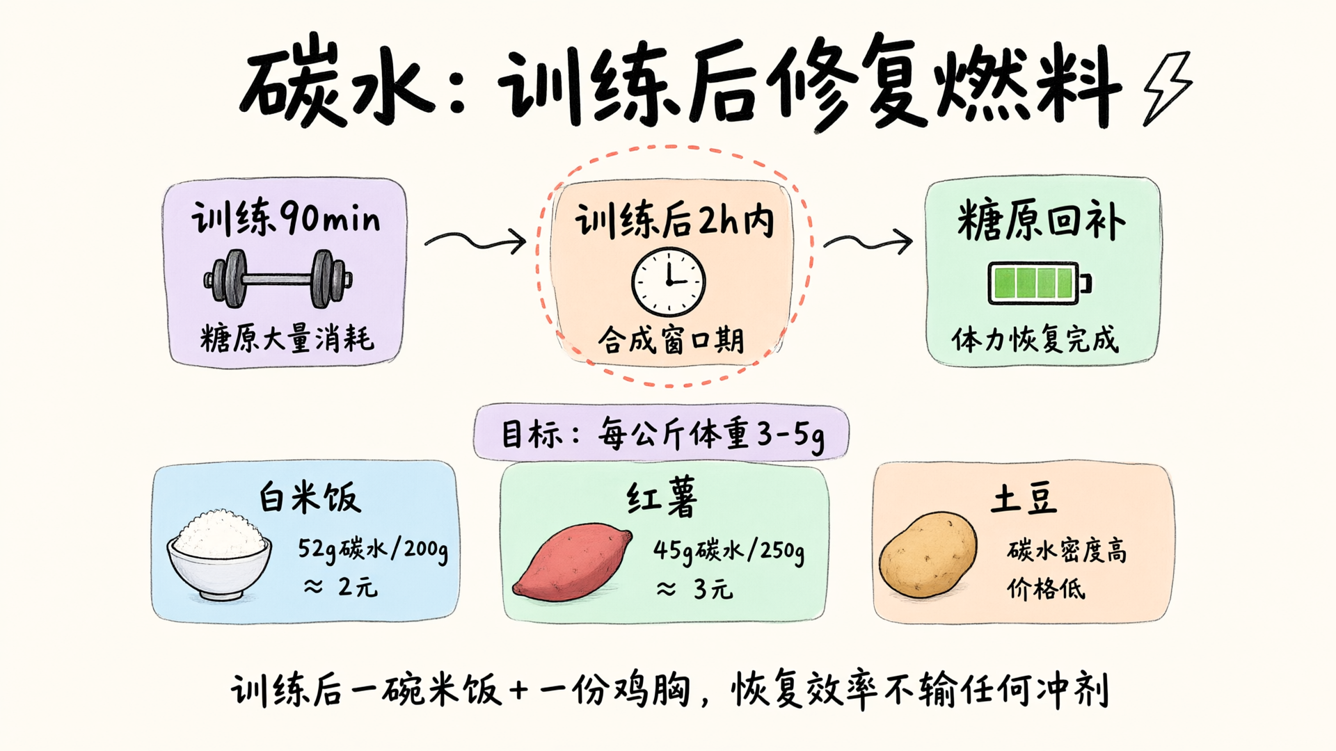 碳水恢复流程与平价来源