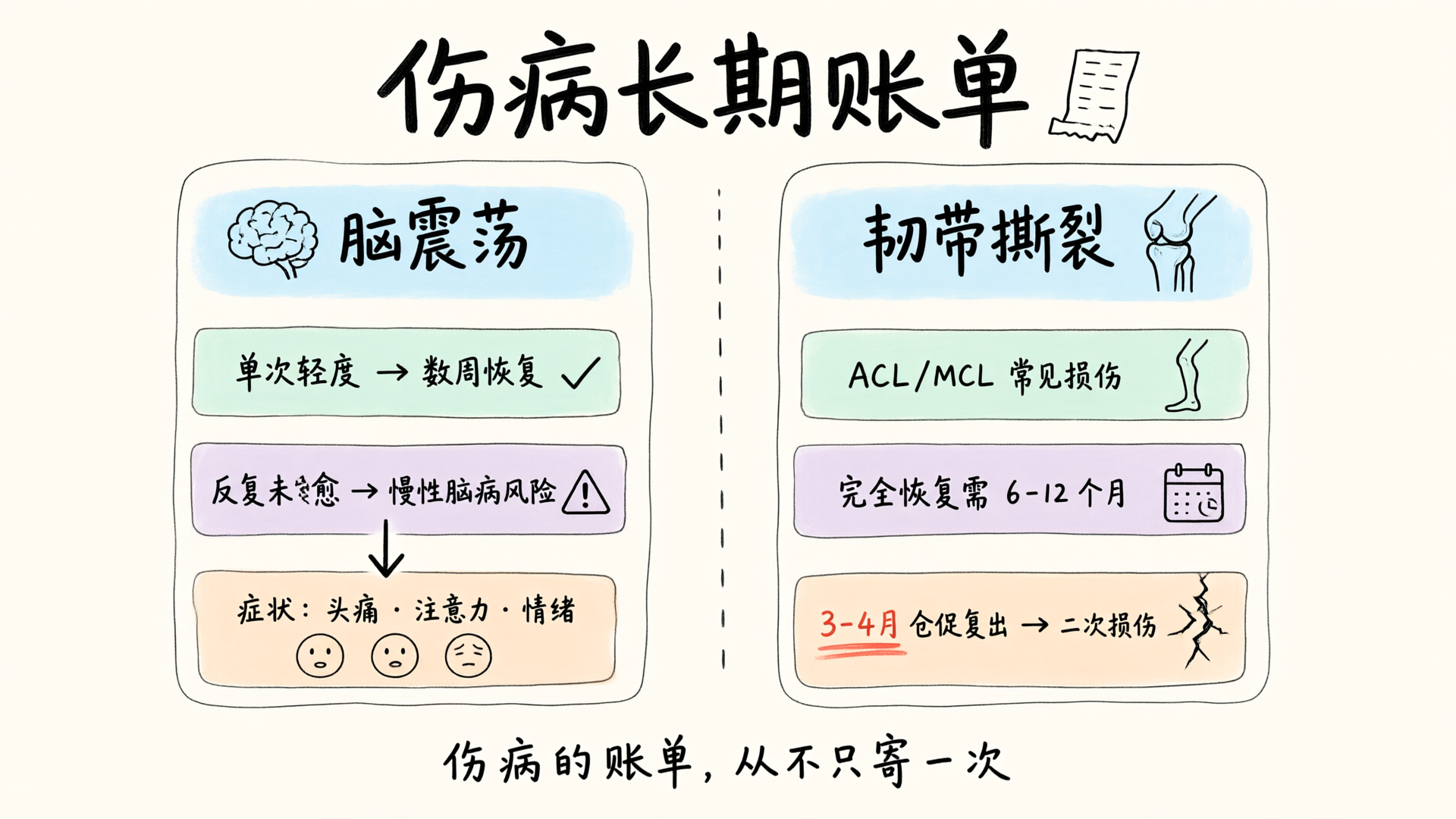 伤病长期账单