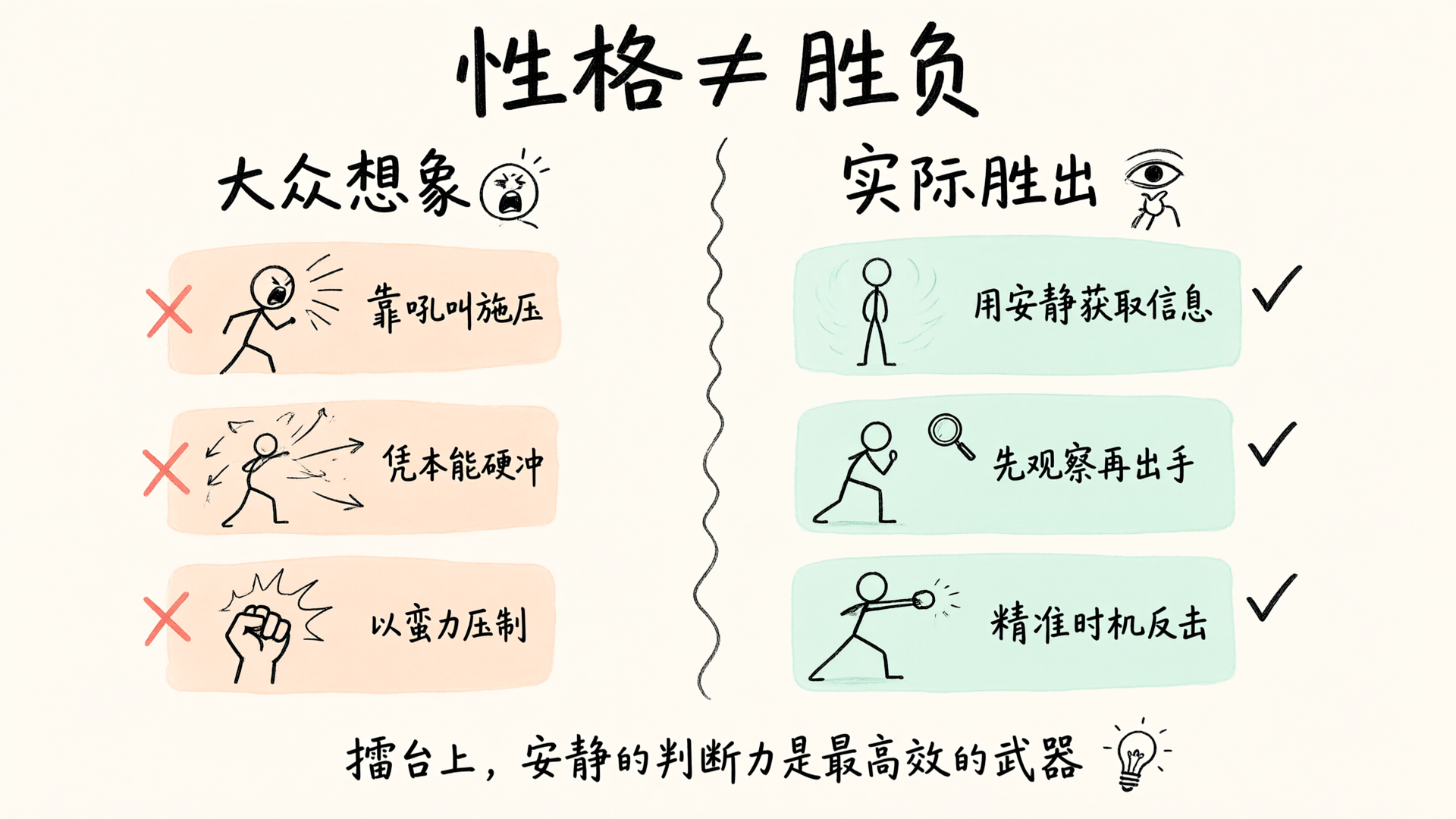性格≠胜负：刻板印象中的拳手特质与实际胜出特质的对比