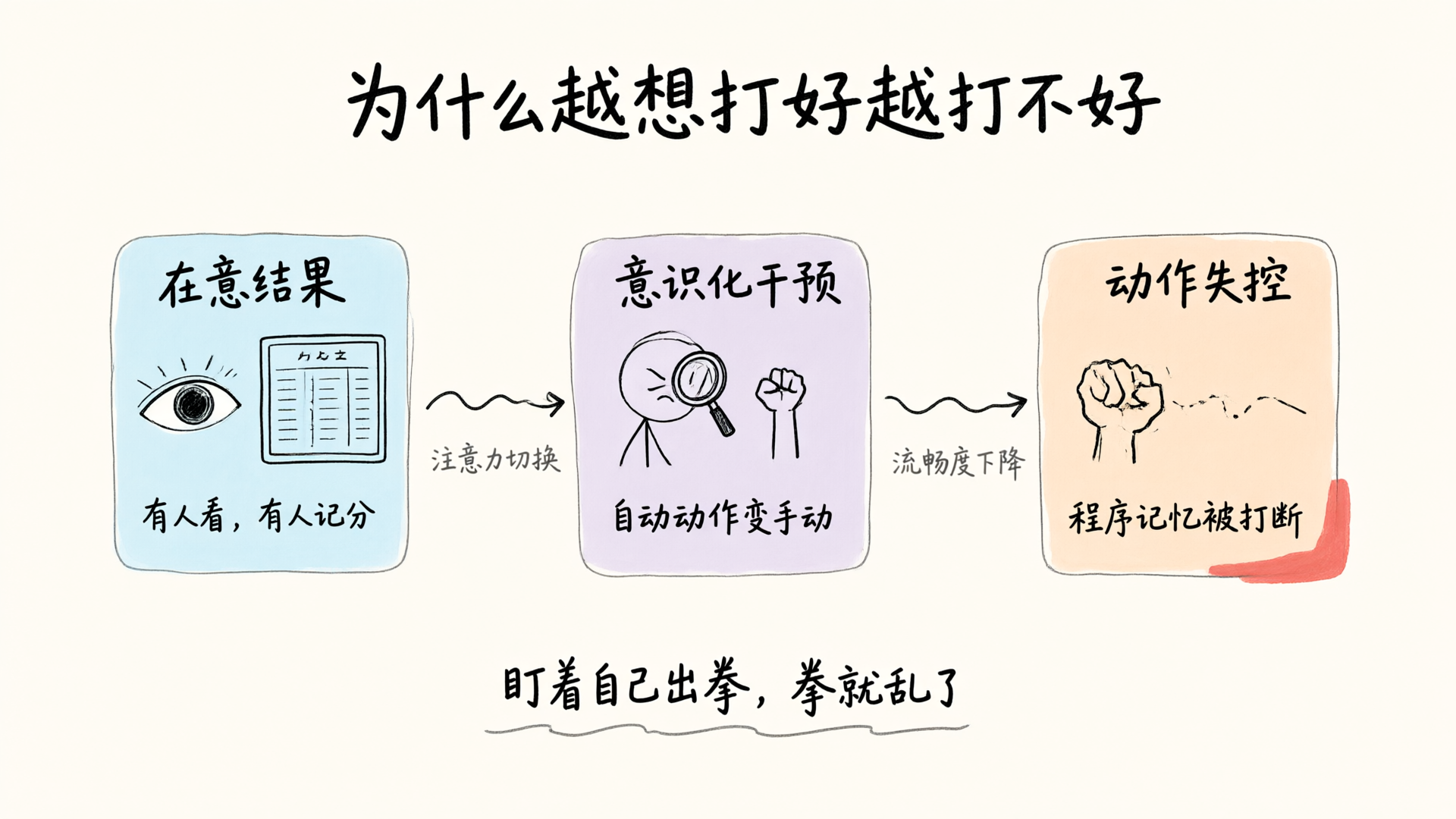 在意结果导致动作失控的心理机制