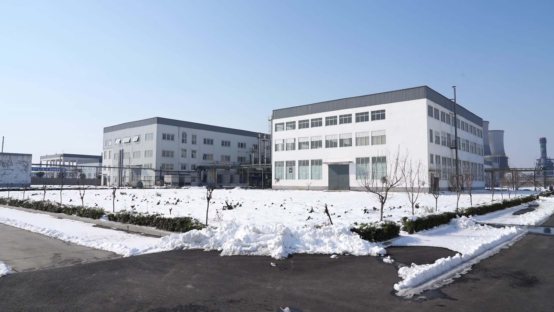 Factory Building in Snow
