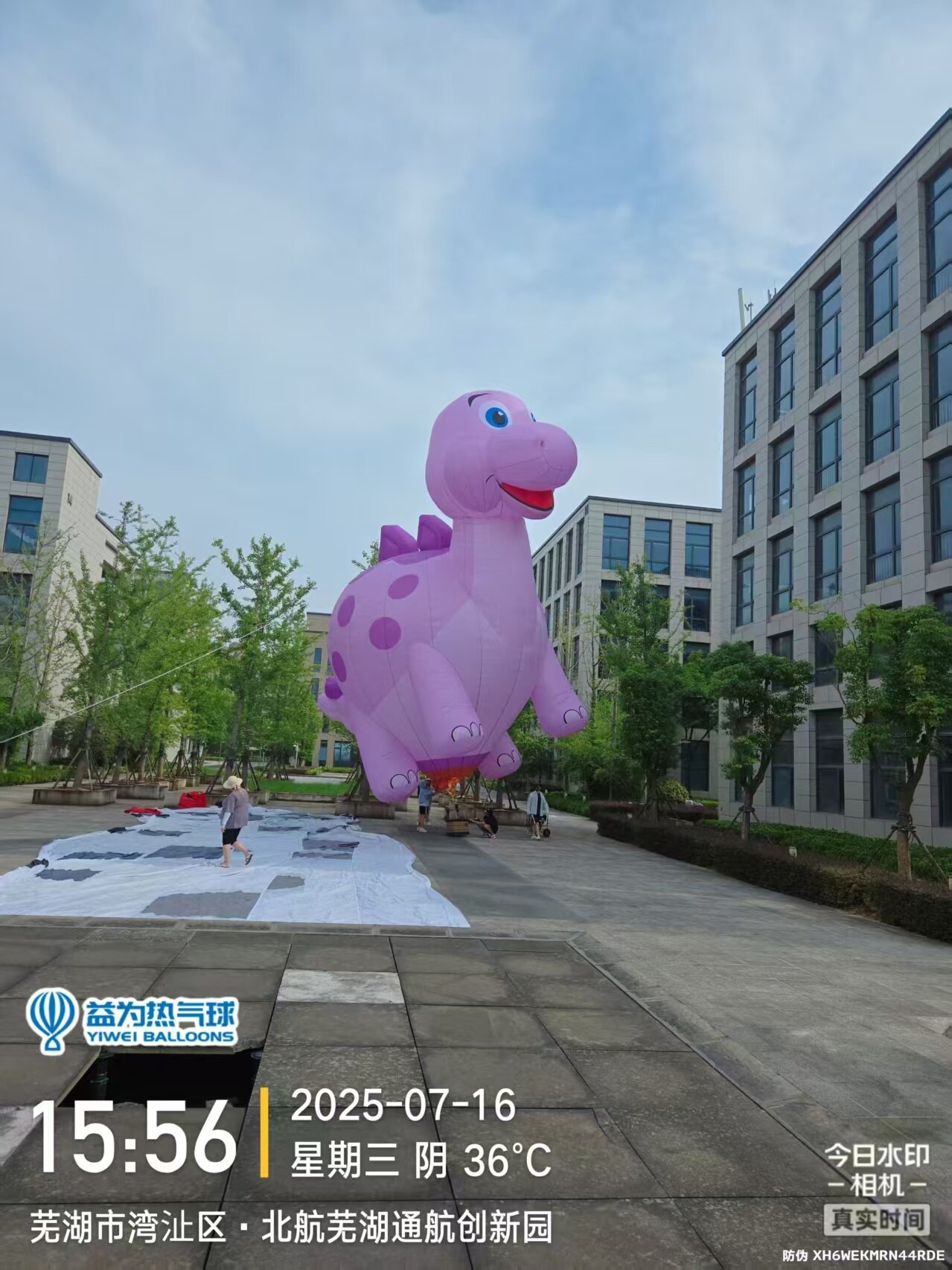 Purple Dinosaur Remote-Controlled Balloon – Adorable dinosaur design with polka dots, perfect for family activities and themed events.