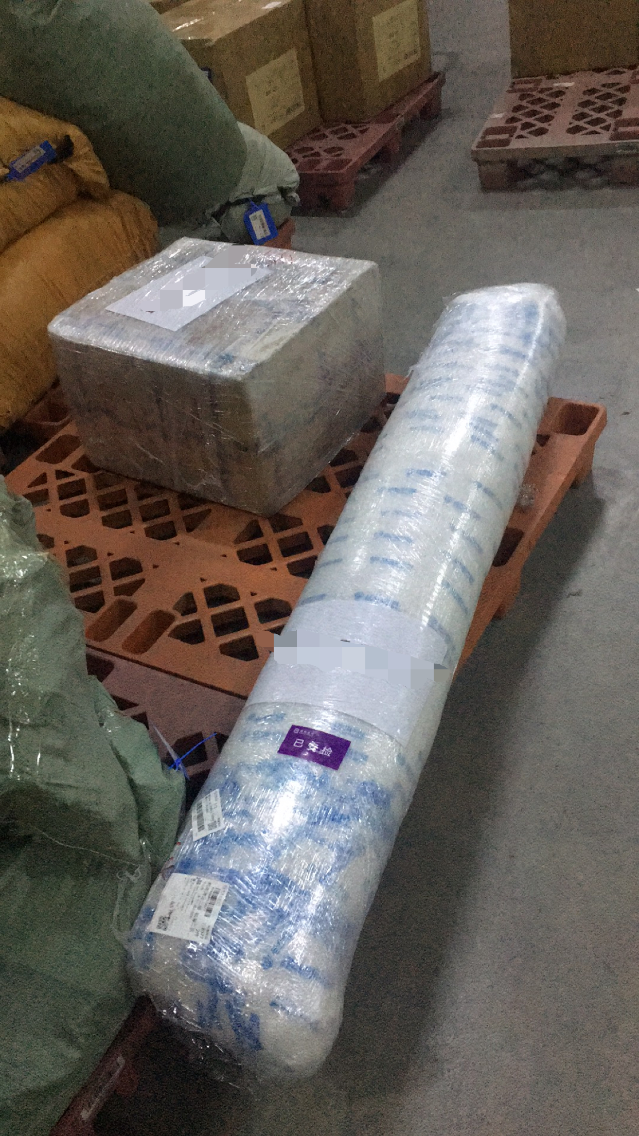 Hot Air Balloon Fabric Roll and Accessories Packed on Pallet Yiwei Balloons hot air balloon fabric roll and accessories packed on pallet - wrapped in protective plastic with inspection label ready for Middle East shipment