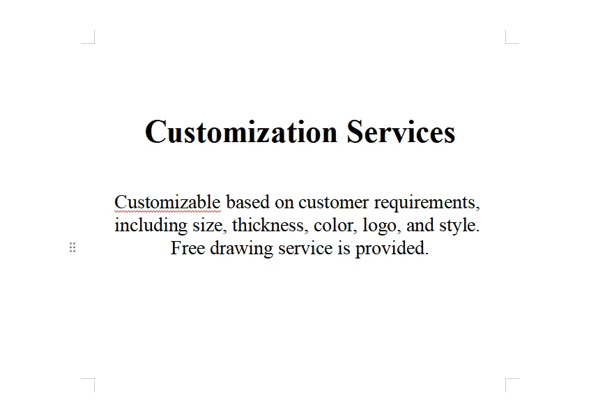 Customization Services