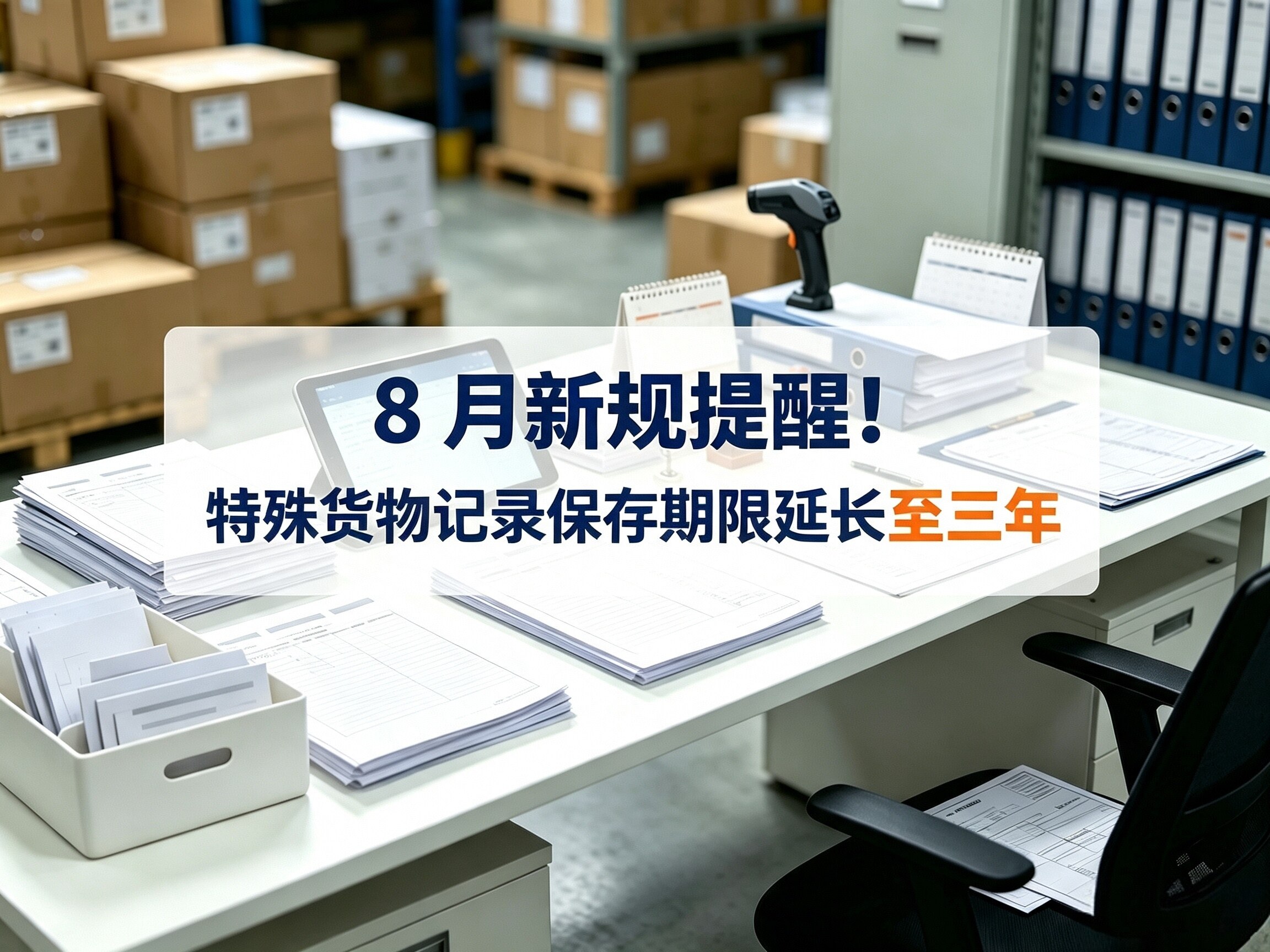 8月新规提醒!特殊货物记录保存期限延长至三年