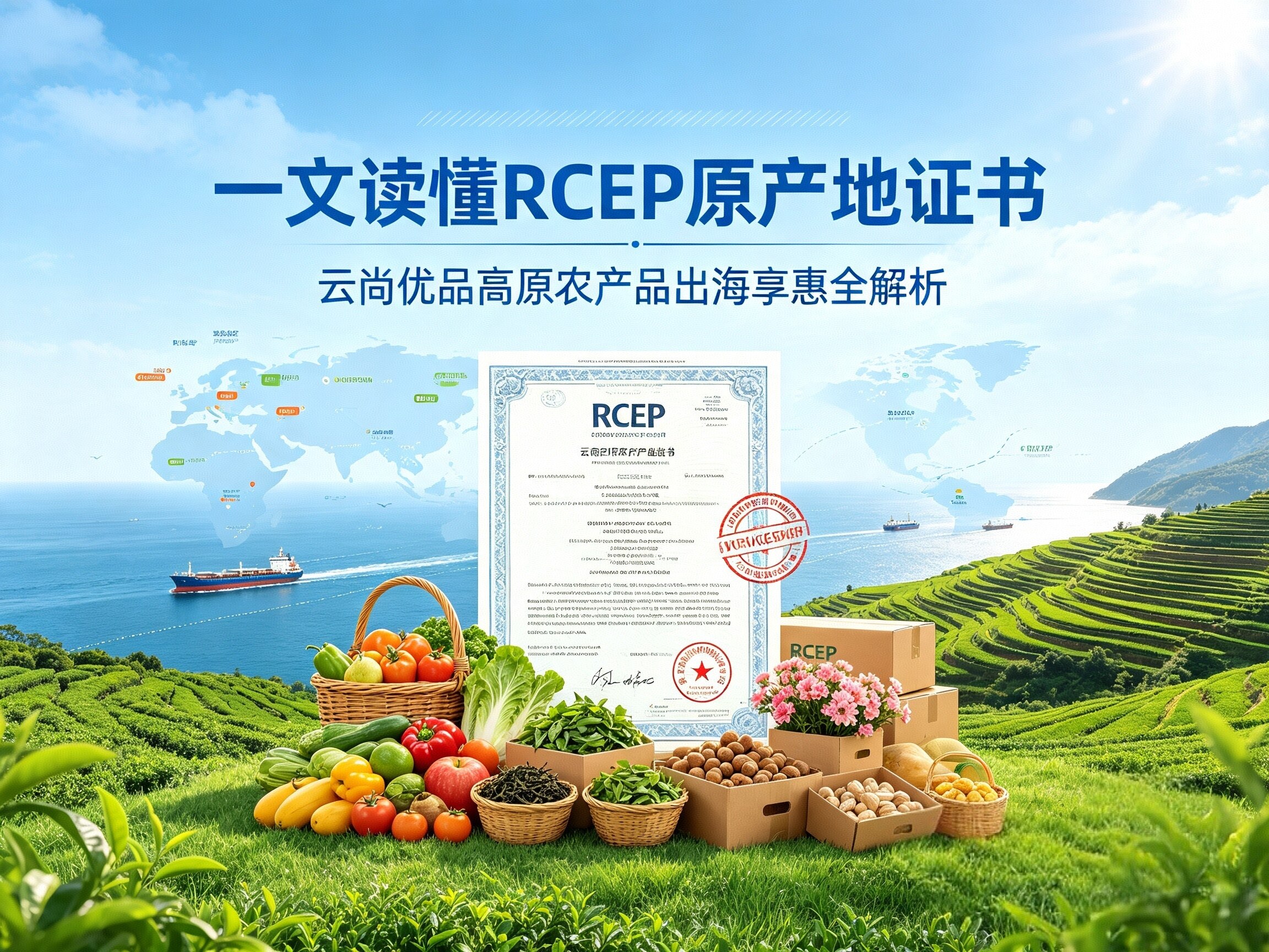 一文读懂RCEP原产地证书:云尚优品高原农产品出海享惠全解析