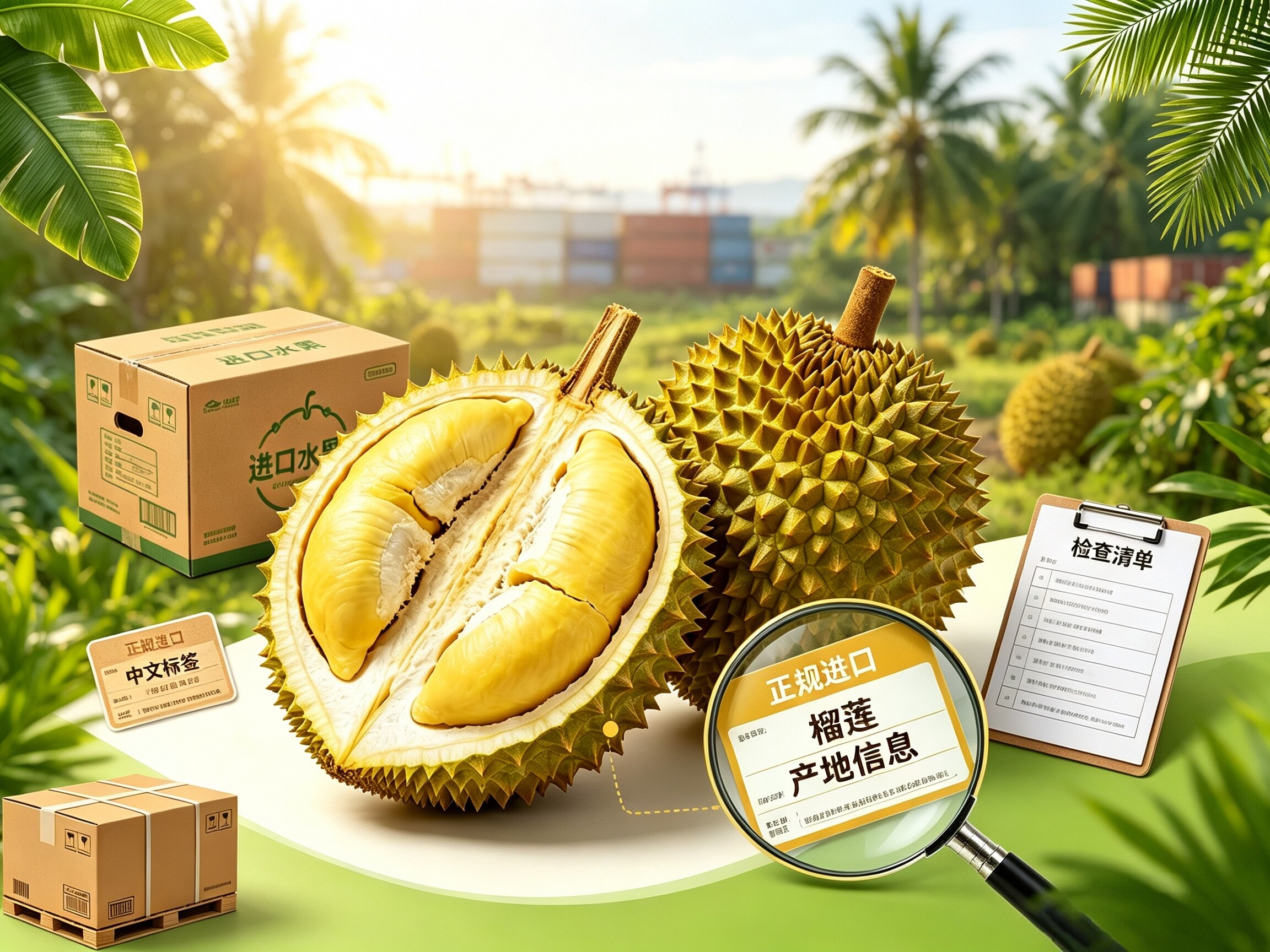 榴莲旺季选购避坑指南!一文教你辨别正规进口果品,看懂中文标签