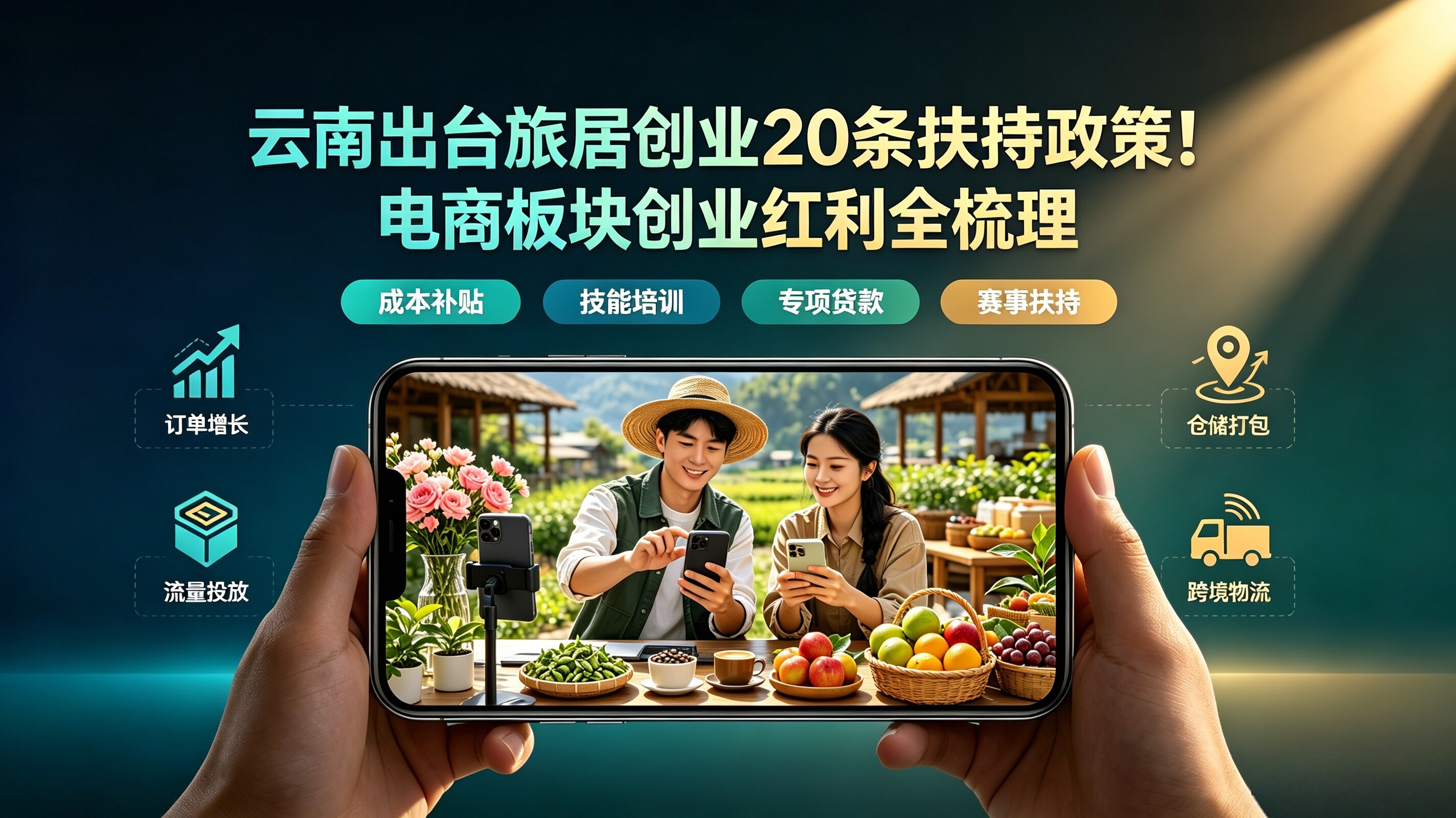 云南出台旅居创业20条扶持政策!电商板块创业红利全梳理