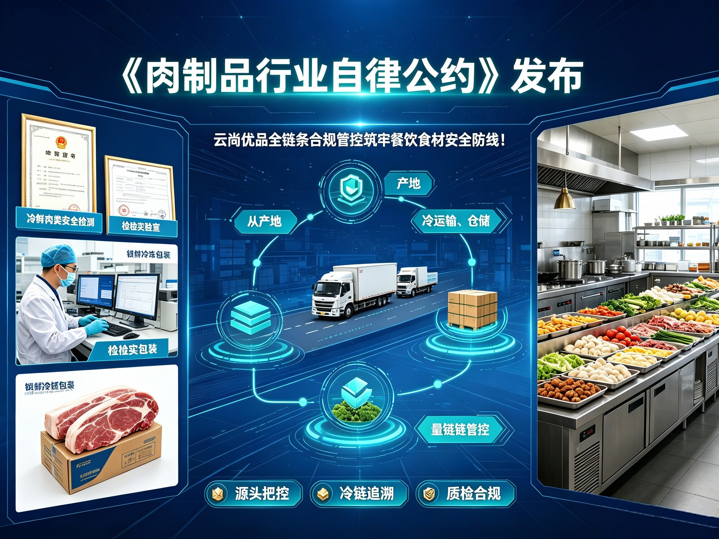 《肉制品行业自律公约》发布,云尚优品全链条合规管控筑牢餐饮食材安全防线!