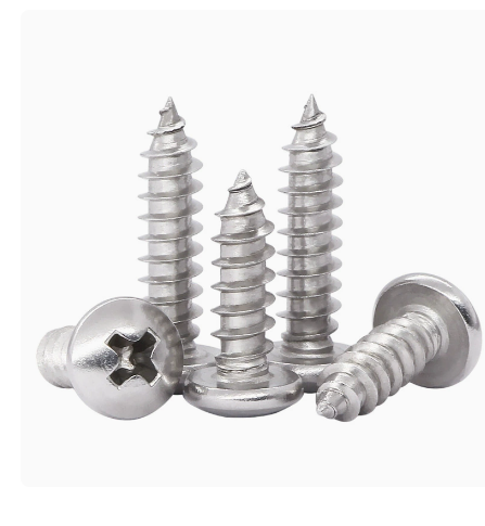 304 Stainless Steel Pan Head Cross Recess Self-Tapping Screw GB845