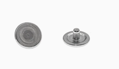 Non-standard knurled pin with straight thread and undercut