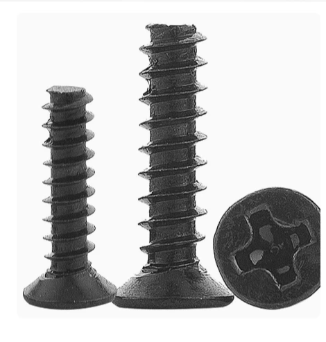 KM Carbon Black Cross Countersunk Machine Screw