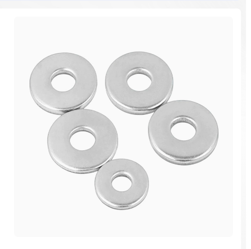 Iron Zinc White Flat Washer Hardware
