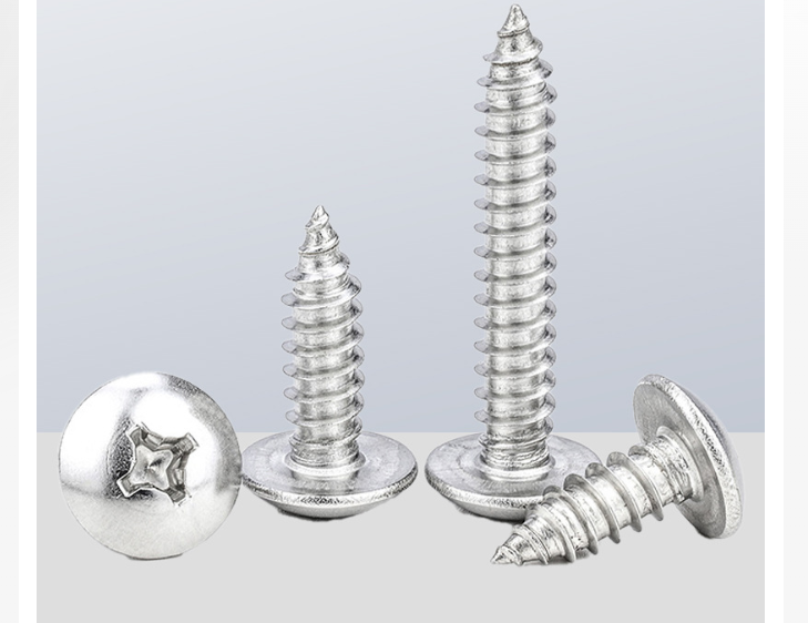 316 Stainless Steel Large Flat-Head Self-Tapping Cross Recessed Screw