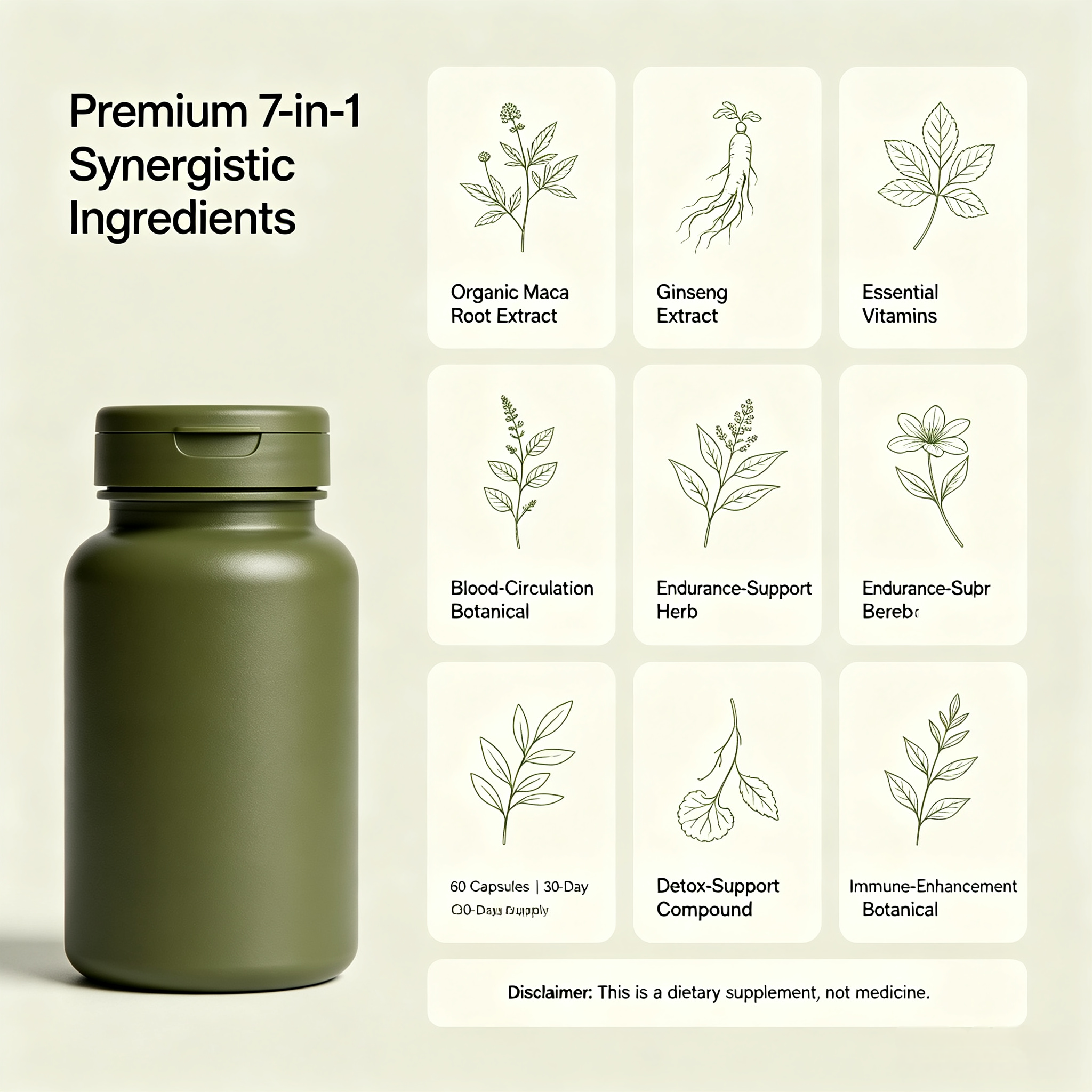 Maca Plus 7-in-1 Herbal Blend Capsules view 2