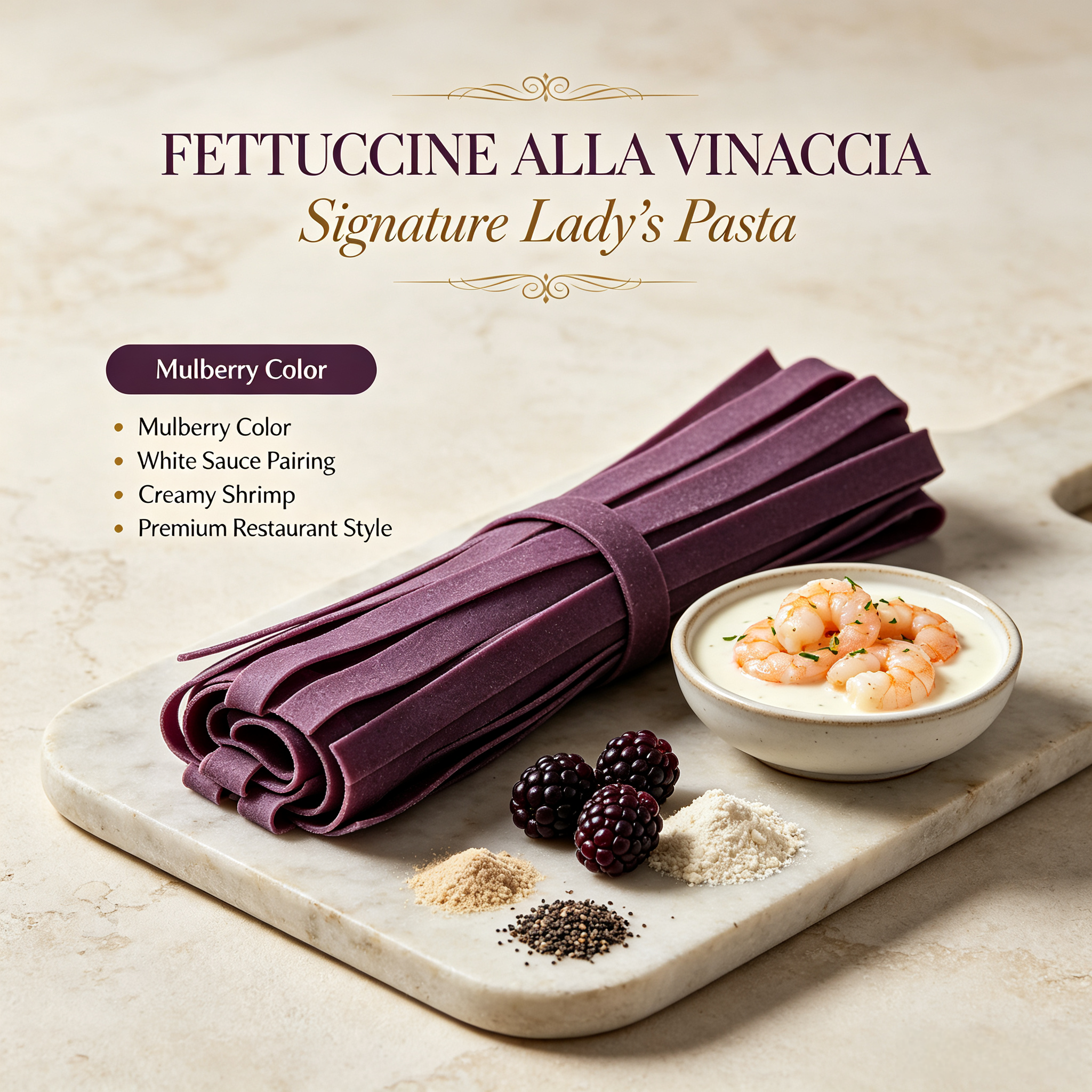 Violet Glow Fettuccine view 3