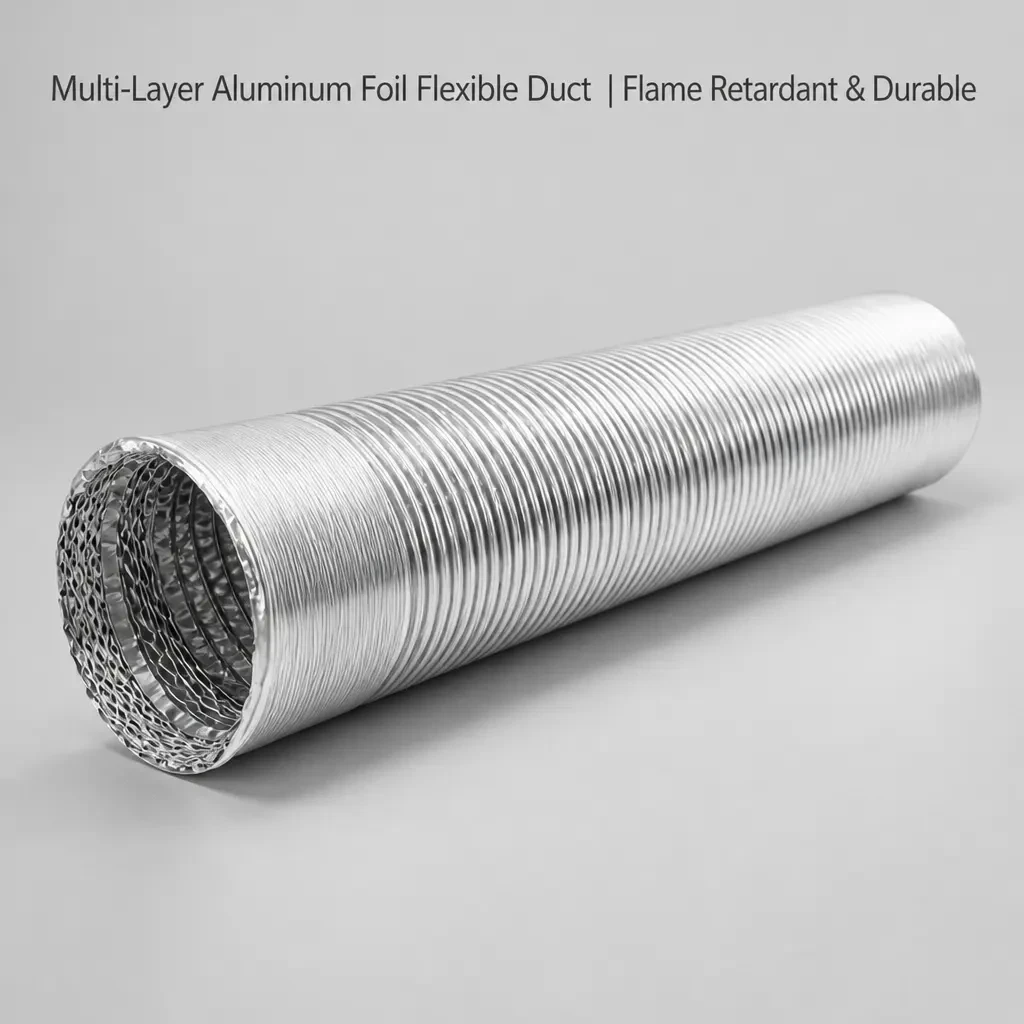 Four-Layer Aluminum Foil Flexible Duct Hose: Heavy-Duty HVAC and Industrial Exhaust Guide