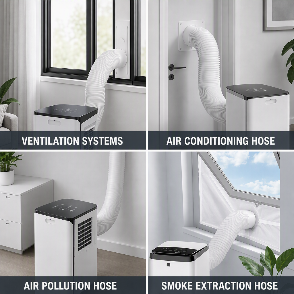 PP Ducting application scenarios - Ventilation Systems, Air Conditioning Hose, Air Pollution Hose, Smoke Extraction Hose