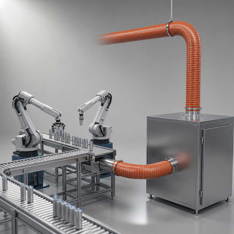 ECOOSI High-Temperature Silicone Hoses for Lithium Battery Factories: Withstanding Heat and Corrosion