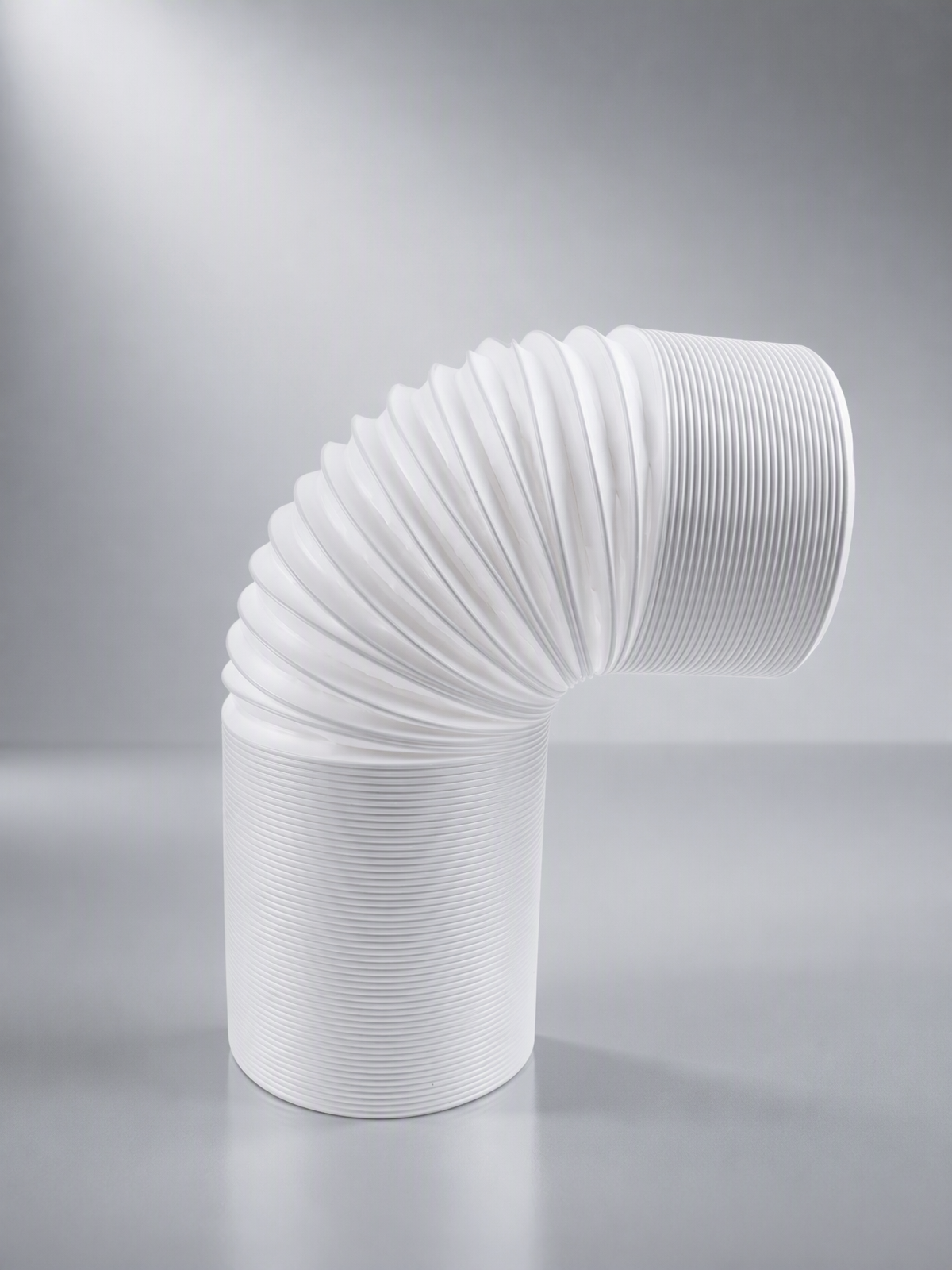Self-support PP Air Hose - white self-supporting ducting elbow