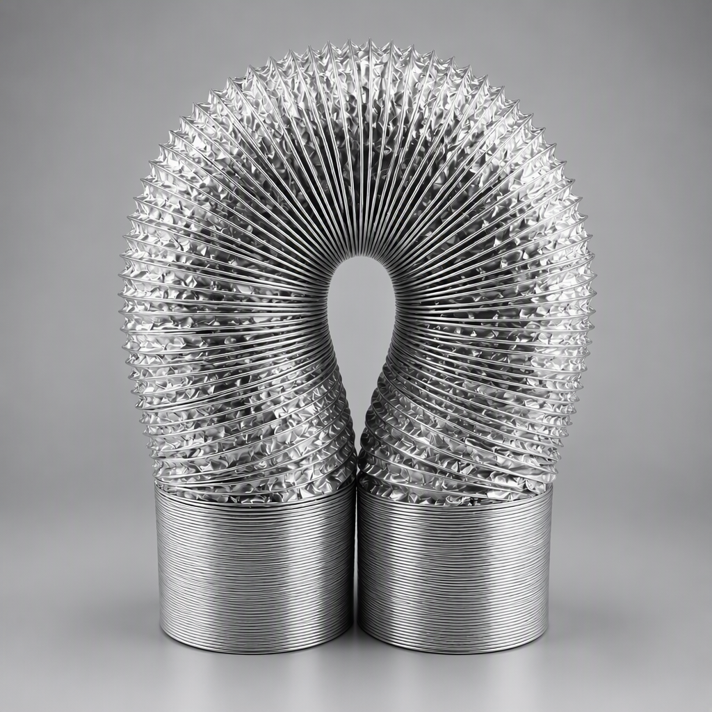 Four Layer Aluminum Duct with steel wire helix reinforcement