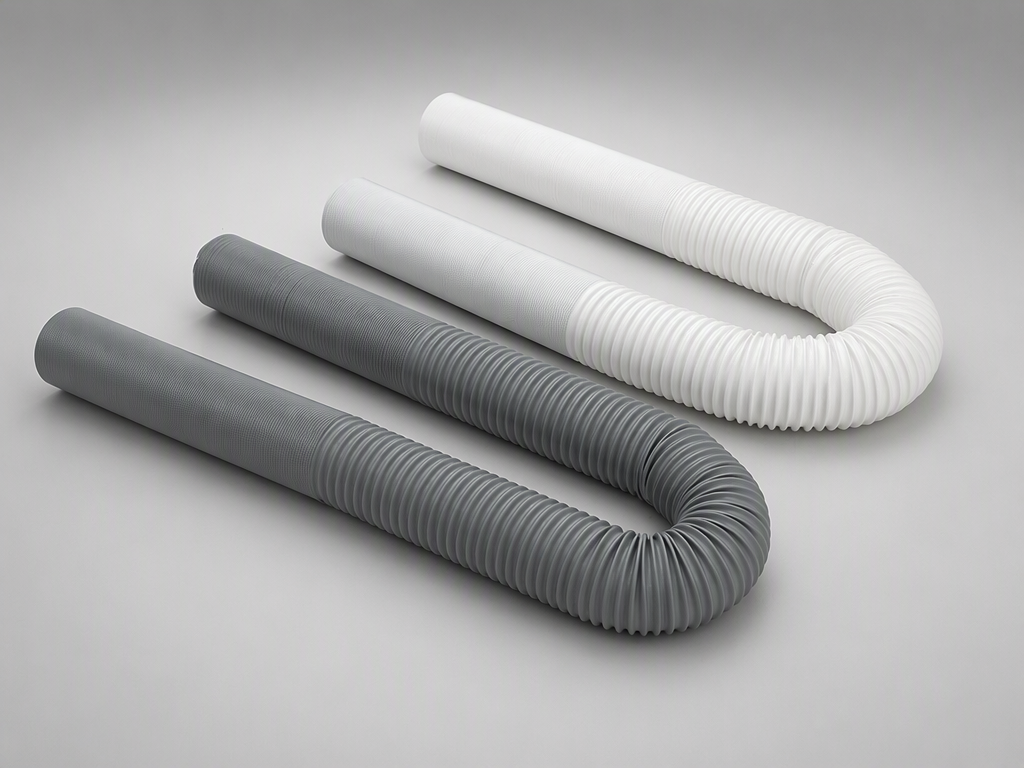Different Color PP Hose - grey and white polypropylene ducting