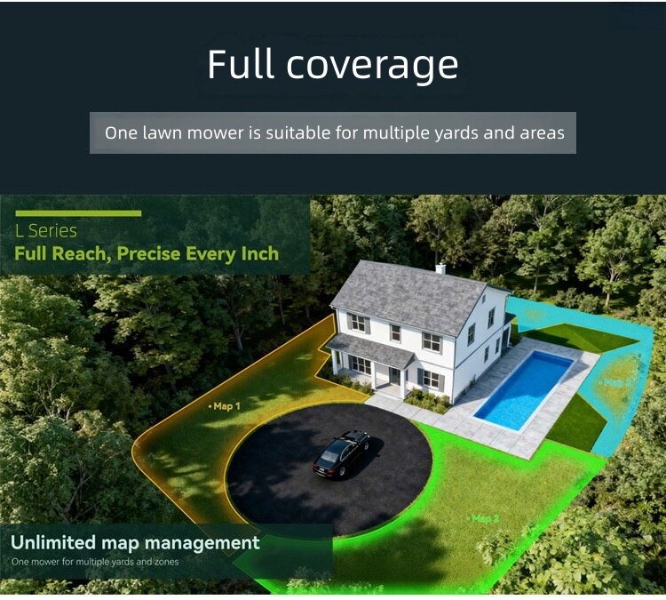 L1500 Autonomous Robotic Lawn Mower | RTK + 3D Vision Navigation | 1500m² Smart Mowing Robot 5