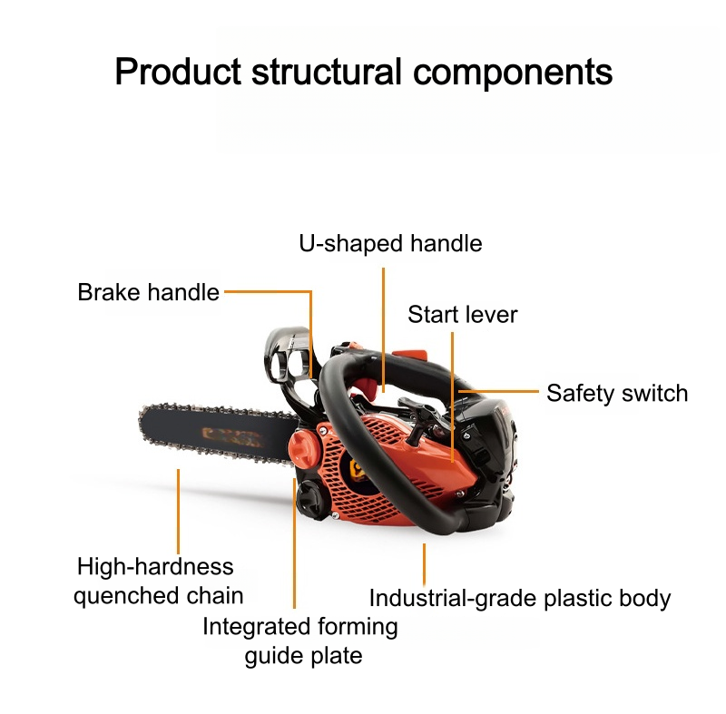 2500 Chainsaw 25cc Mini Gasoline Top Handle Chainsaw