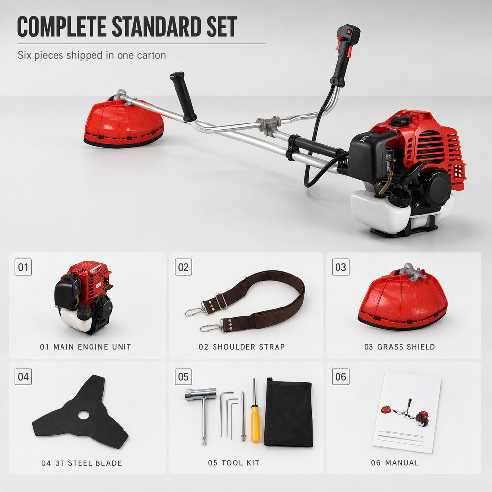 GX35 4-Stroke Gasoline Brush Cutter | 35.8cc Honda-Style Engine | Professional Landscaping Equipment | Factory OEM 8
