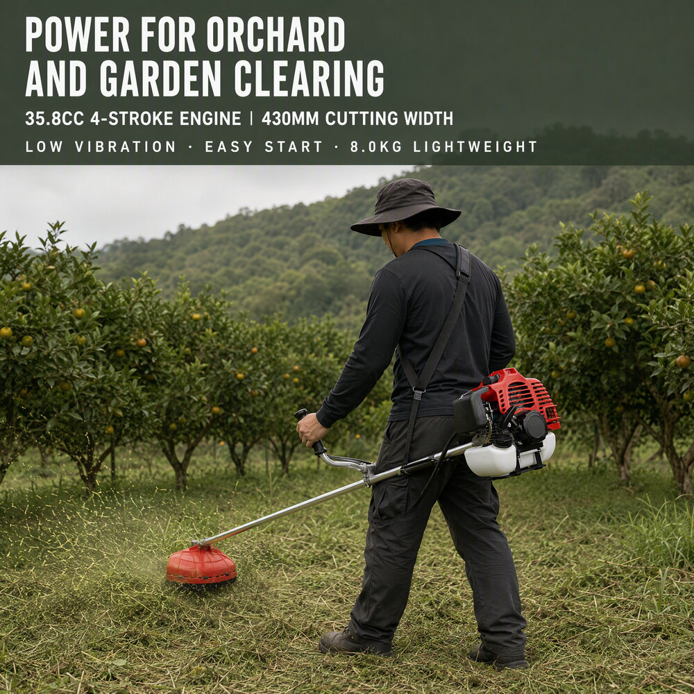 GX35 4-Stroke Gasoline Brush Cutter | 35.8cc Honda-Style Engine | Professional Landscaping Equipment | Factory OEM 4