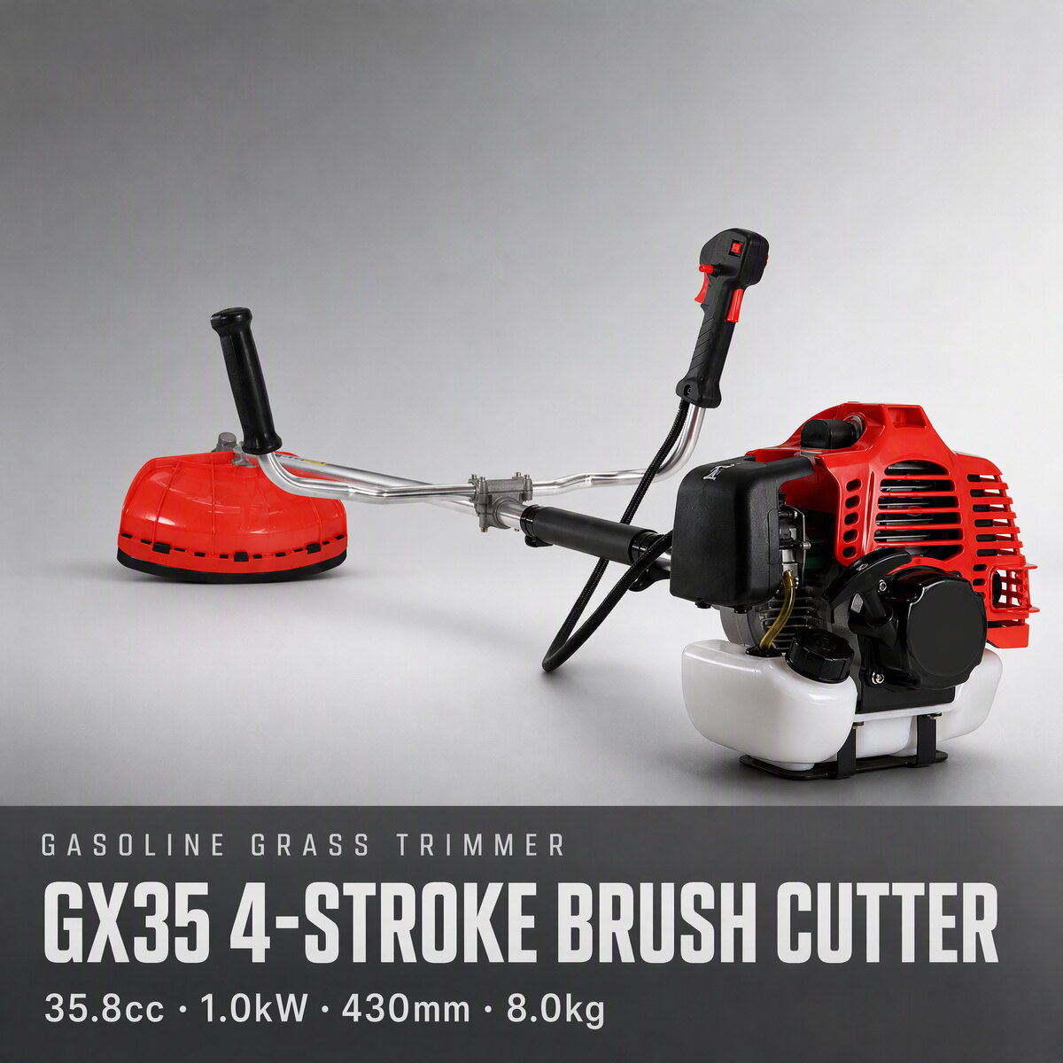 GX35 4-Stroke Gasoline Brush Cutter | 35.8cc Honda-Style Engine | Professional Landscaping Equipment | Factory OEM 3