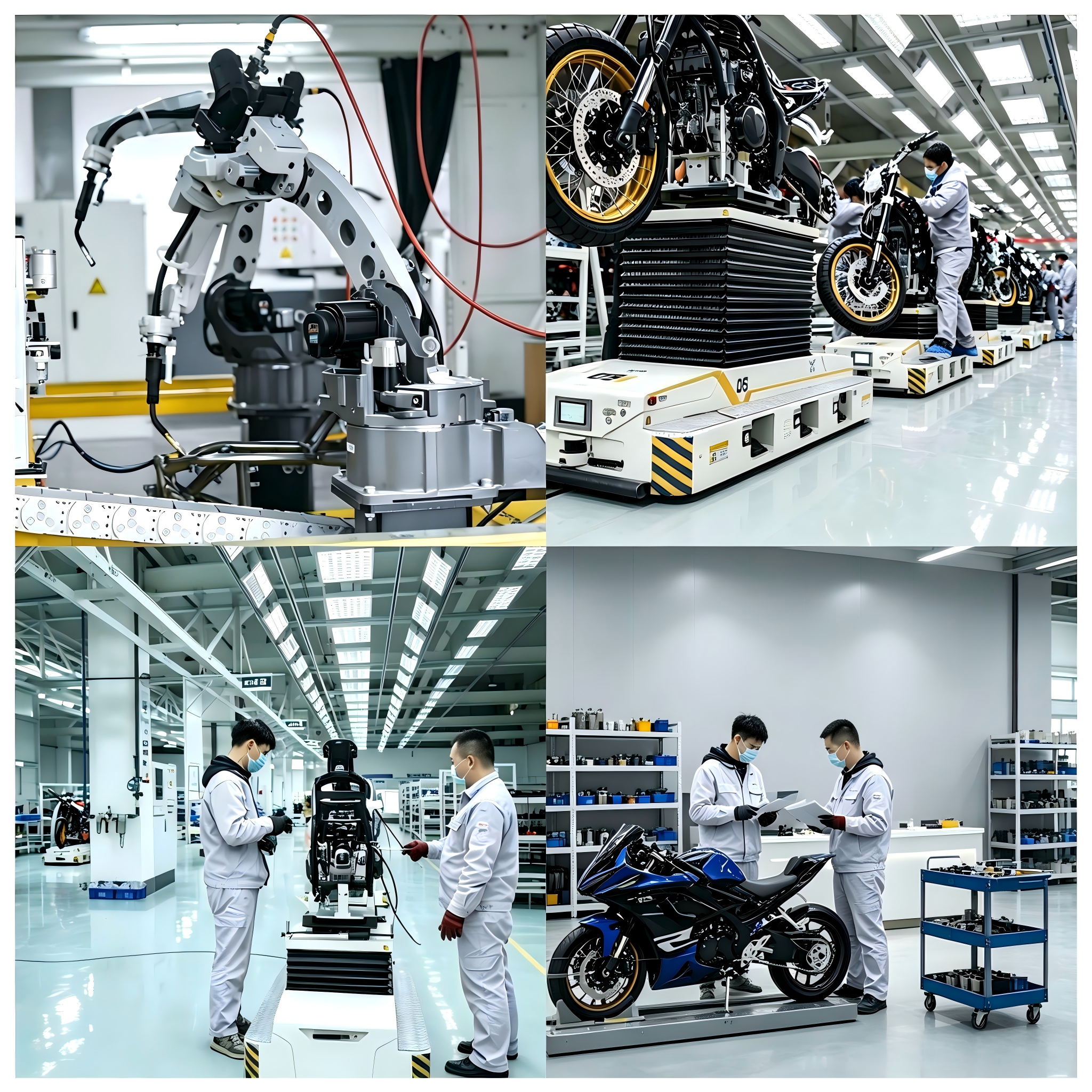Real footage of the production line