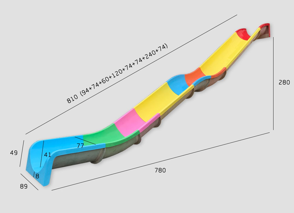 S-shaped slide
