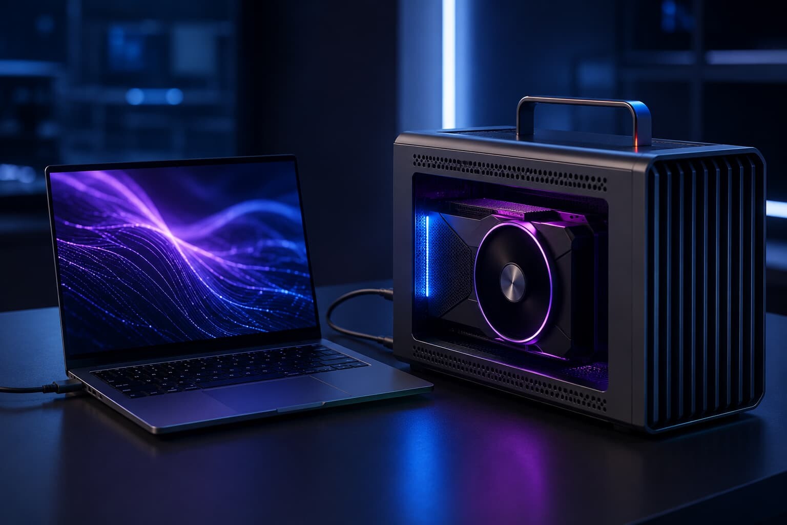Transform a thin-and-light laptop into a local AI workstation with an external GPU eGPU.