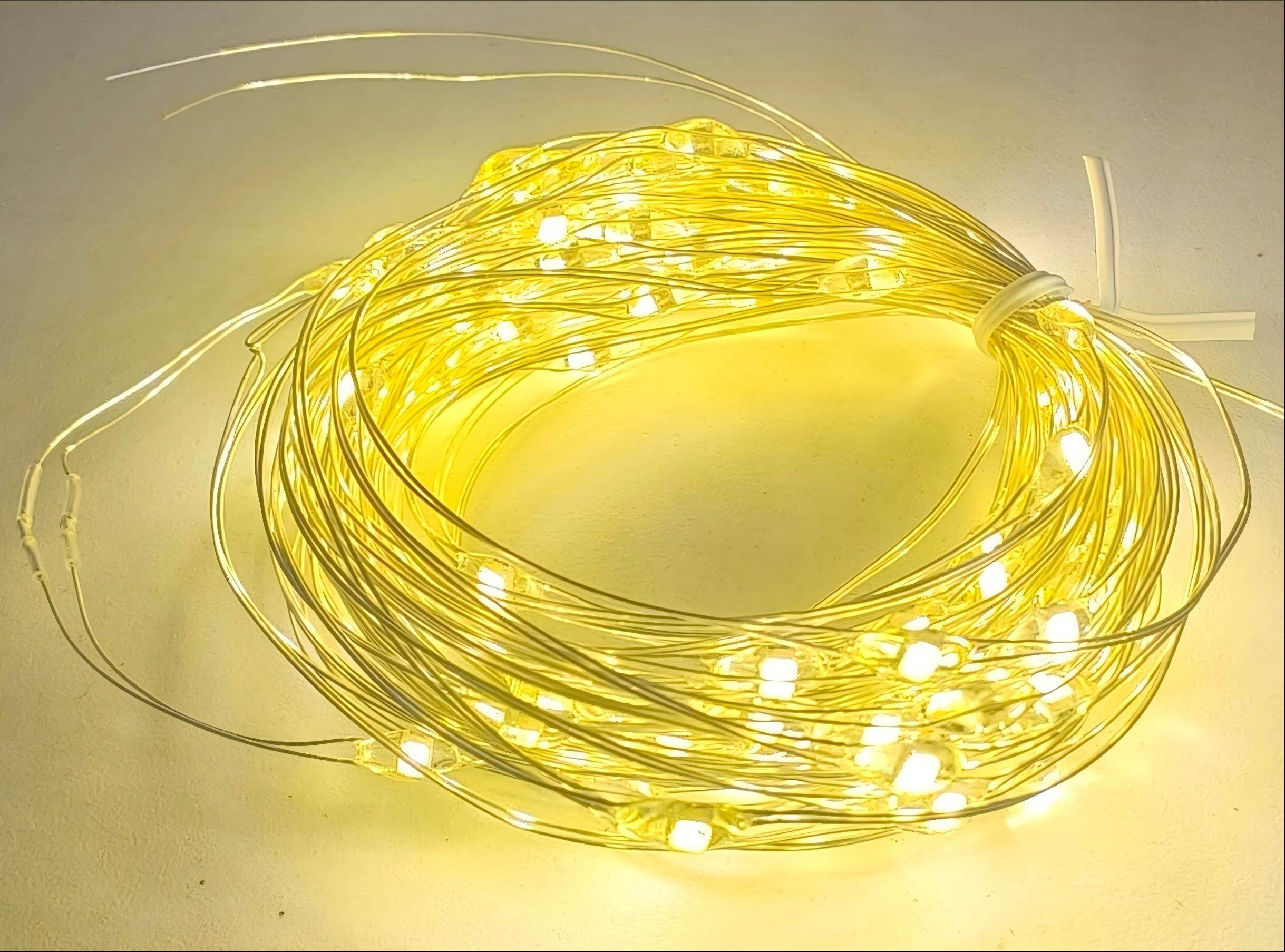 Custom DC12V Copper Wire LED Strings – Warm White, Flexible, and Built to Last