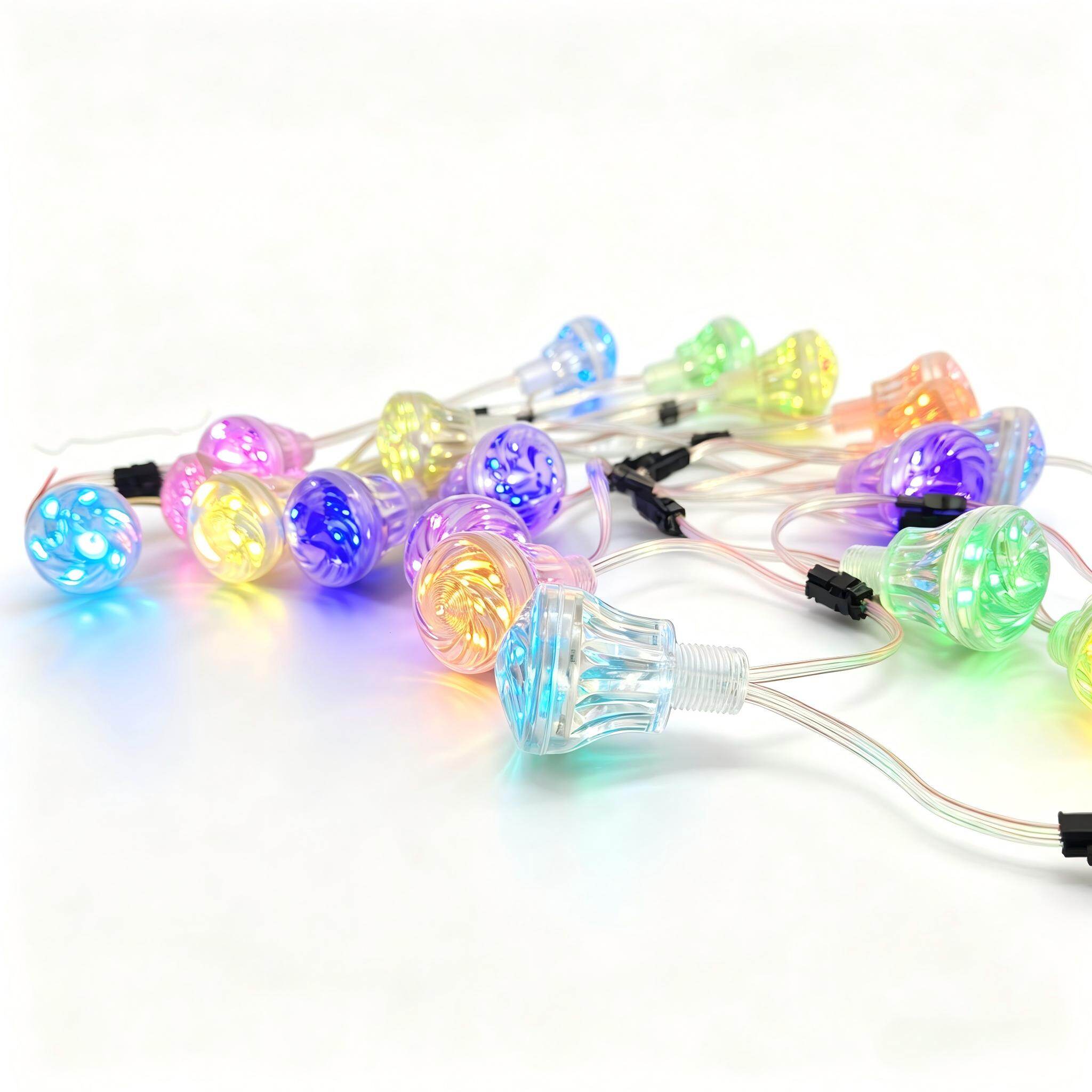 Custom 45mm RGBW Cabochon Pixel Light – 2-Sided Illumination, UCS8904B, Indoor/Outdoor