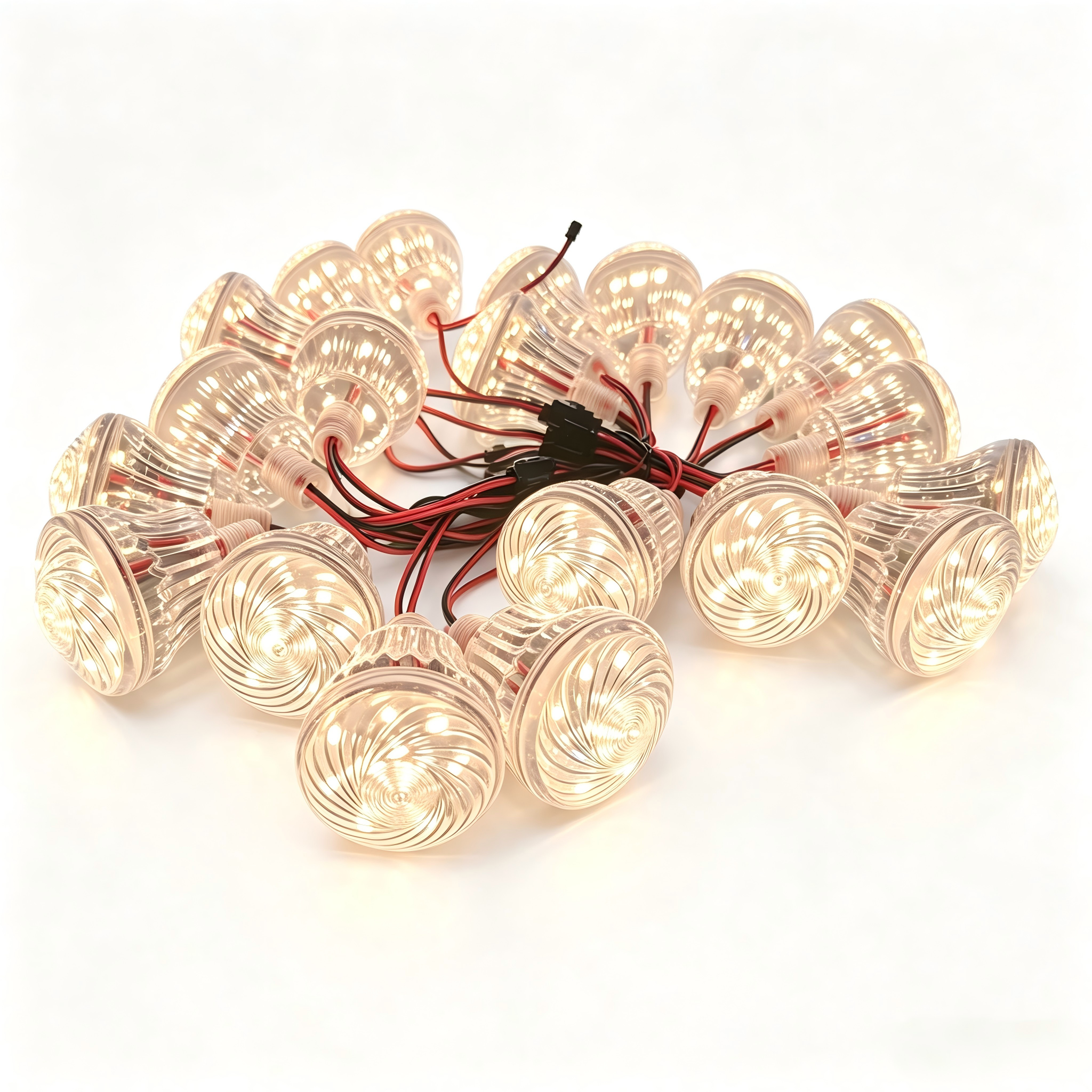 Custom 360° 60mm Single White Cabochon Light – 2700K, DC24V, 18 LEDs
