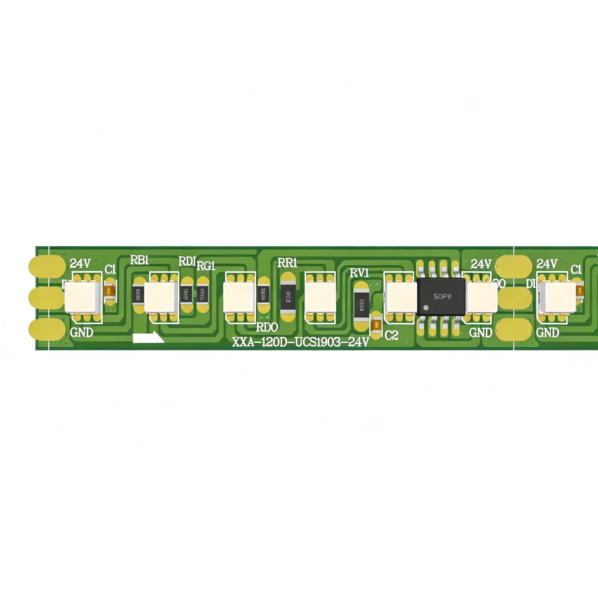 Custom 10mm Digital LED Strip – 120 LEDs/m, UCS1903, DC24V