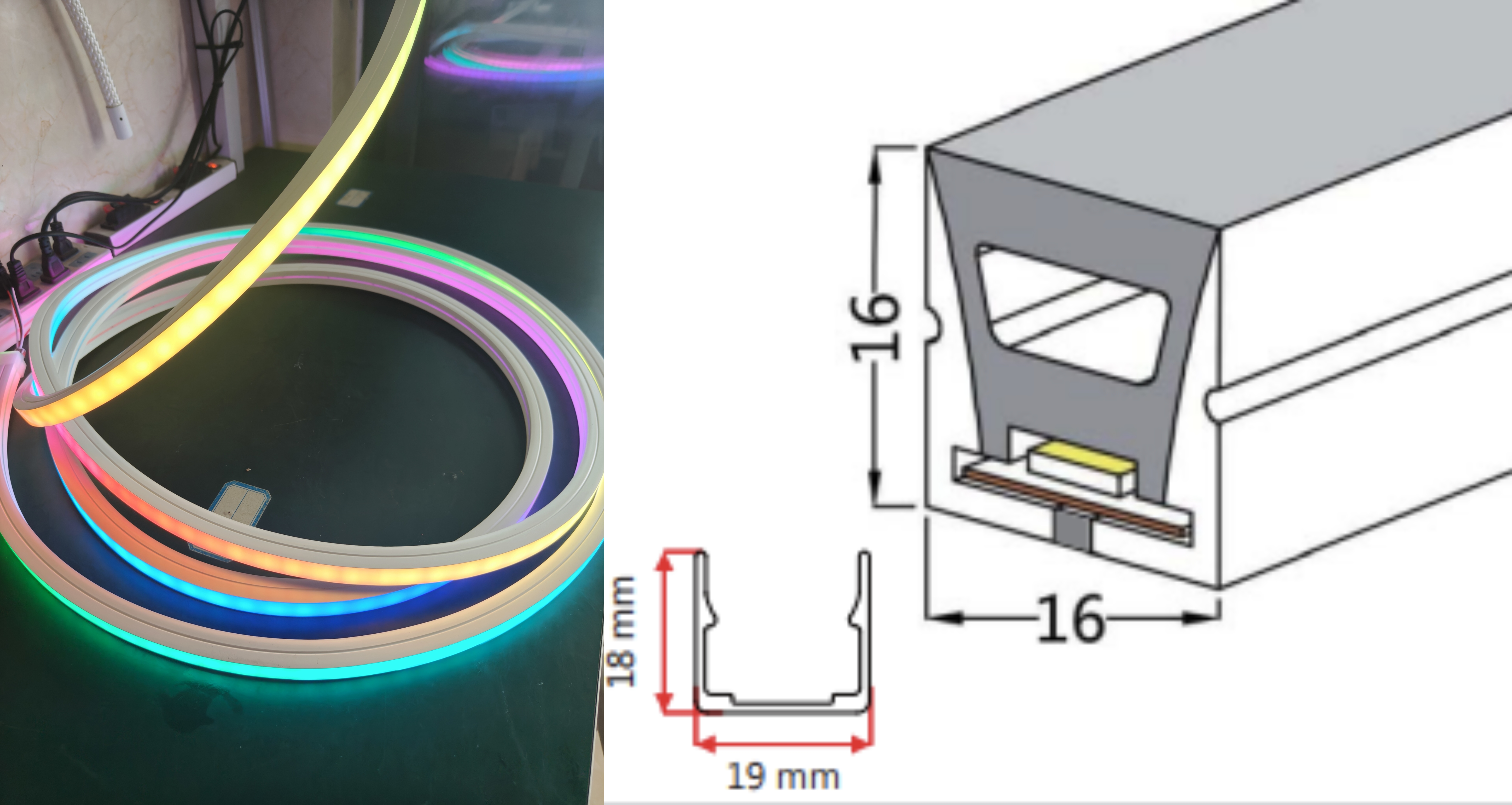 Xuanan Lighting Launches Top‑View 16×16 Digital Flex Neon – 60 LEDs/m, WS2811, DC12V