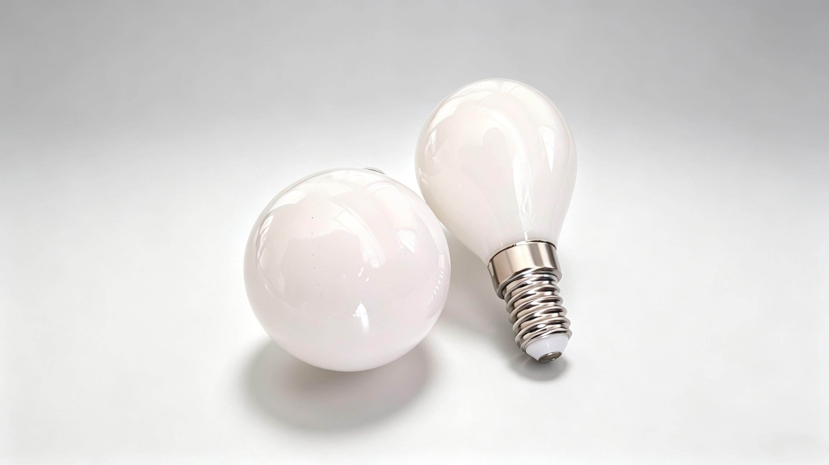 Custom G45 White Glass Golfball Bulb – Spray-Coated Glass for Diffused Light