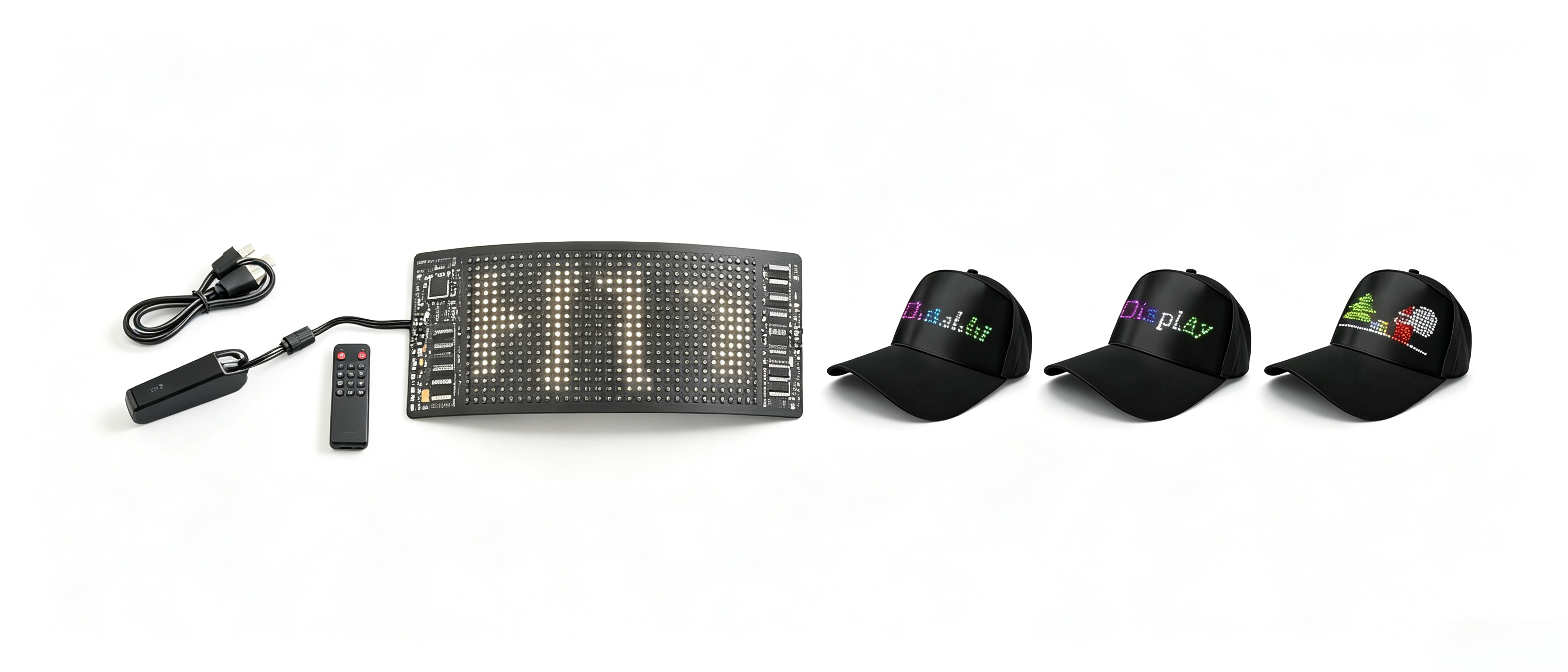 Custom LED Programmable Display Caps – From Hats to Apparel, Sized to Fit Your Project