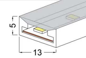 Custom 05×13 Neon with WS2815 RGB – 60 LEDs/m, DC12V, 1.2m Length